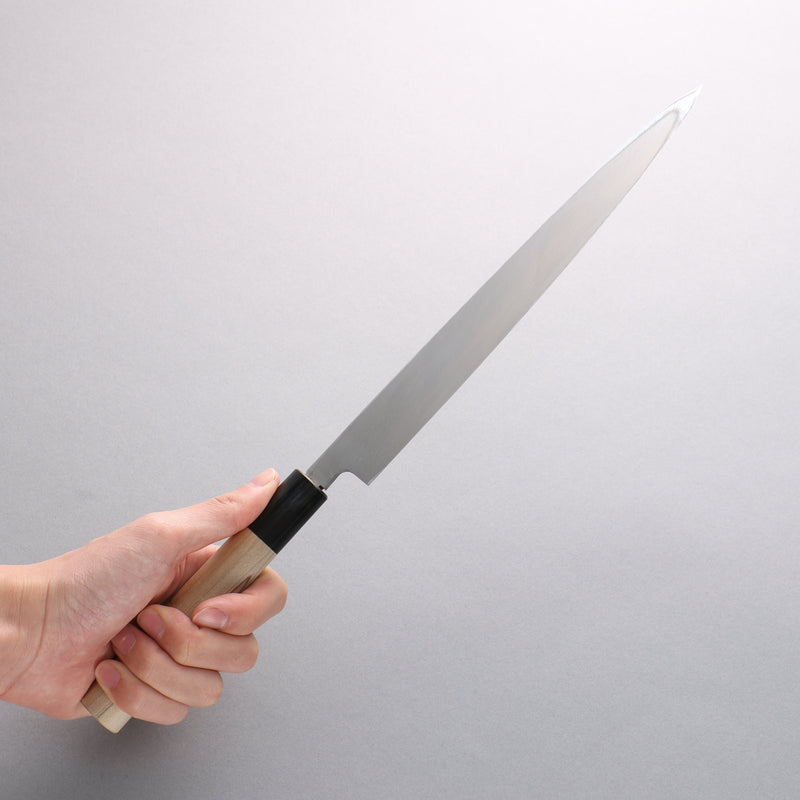 Sakai Takayuki [Left Handed] INOX Yanagiba Magnolia Handle - Japannywholesale