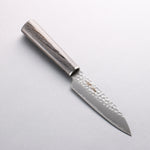 Seisuke VG10 Hammered Petty-Utility 120mm Charcoal Gray Pakka wood Handle - Japannywholesale