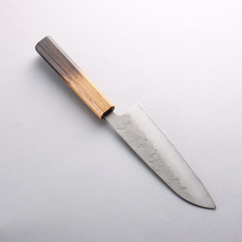 Oul Silver Steel No.3 Nashiji Santoku 165mm Burnt Oak Handle - Japannywholesale