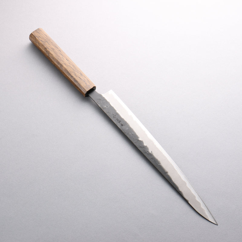 Oul Blue Super Black Nashiji Sujihiki 270mm Oak Handle - Japannywholesale