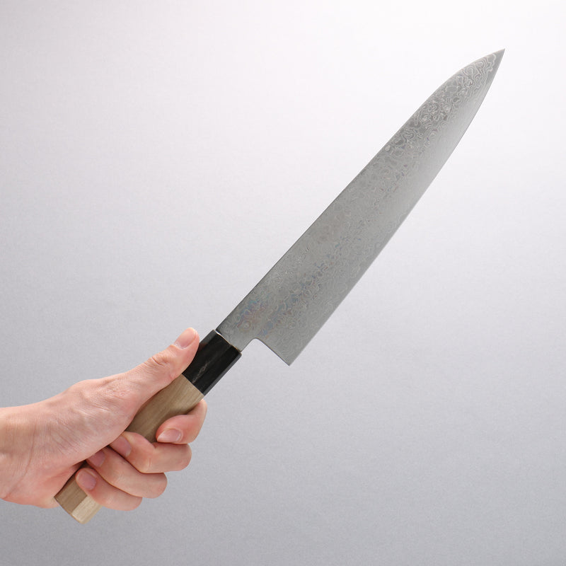 Misuzu AUS10 Damascus Migaki Finished Gyuto 240mm Magnolia Handle - Japannywholesale