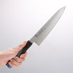 Sakai Takayuki Rinnou VG10 33 Layer Damascus Gyuto Japanese Knife 210mm Blue Lacquered Handle - Japannywholesale