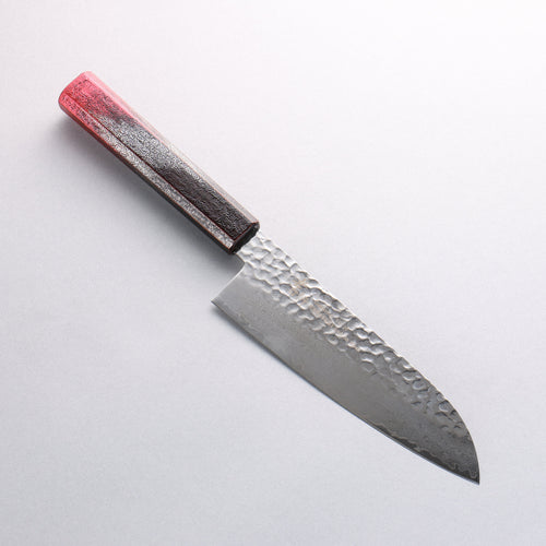 Sakai Takayuki Rinnou VG10 33 Layer Damascus Santoku Japanese Knife 170mm Red Lacquered Handle - Japannywholesale