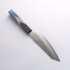 Sakai Takayuki Rinnou VG10 33 Layer Damascus Kengata Santoku Japanese Knife 160mm Blue Lacquered Handle - Japannywholesale