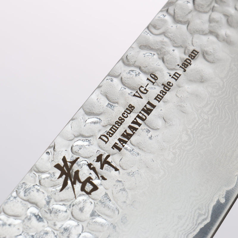 Sakai Takayuki VG10 33 Layer Damascus Kengata Gyuto Japanese Knife 190mm Mountain cherry (12 sided) Handle - Japannywholesale