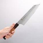 Sakai Takayuki VG10 33 Layer Damascus Kengata Gyuto Japanese Knife 190mm Mountain cherry (12 sided) Handle - Japannywholesale