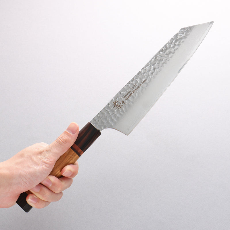 Sakai Takayuki VG10 33 Layer Damascus Kengata Gyuto Japanese Knife 190mm Mountain cherry (12 sided) Handle - Japannywholesale