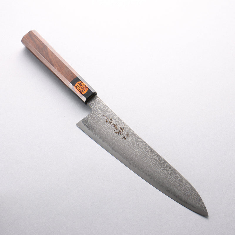 Shigeki Tanaka Harukaze SG2 Damascus Gyuto 210mm Walnut Handle - Japannywholesale