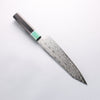 Seisuke AUS10 Mirror Crossed Kiritsuke Gyuto 210mm Black Pakka wood(ferrule: Green Pakka wood) Handle - Japannywholesale