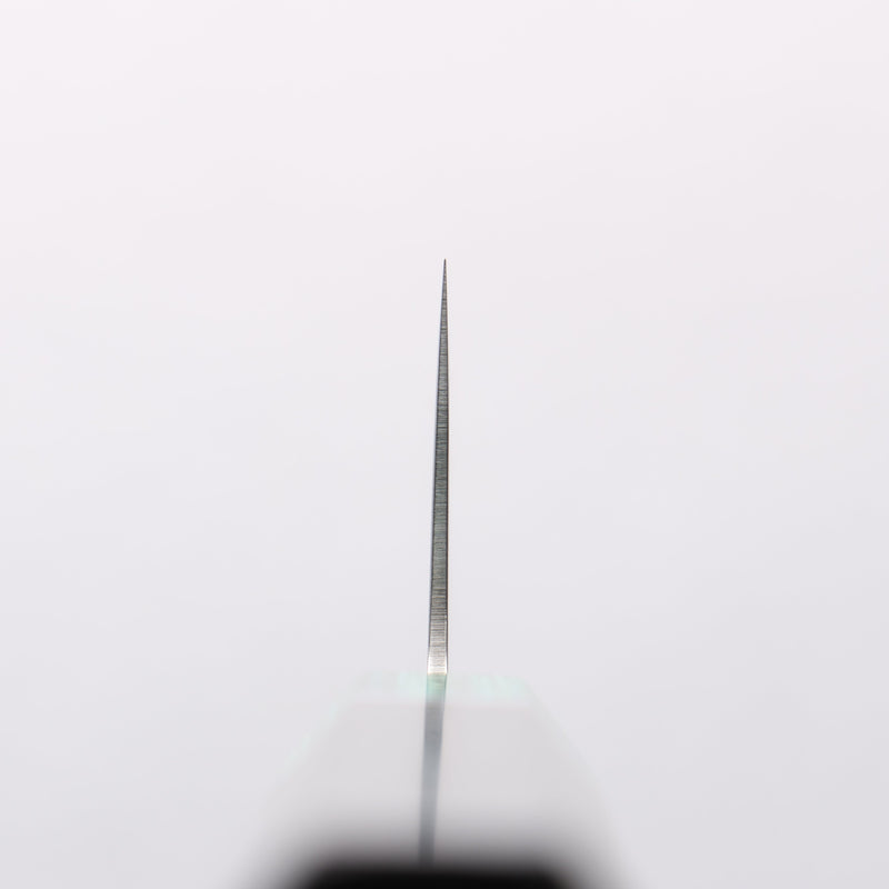 Seisuke AUS10 Mirror Crossed Kiritsuke Gyuto 210mm Black Pakka wood(ferrule: Green Pakka wood) Handle - Japannywholesale