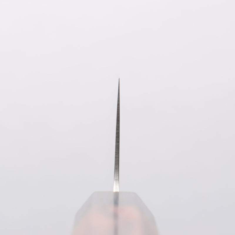 Seisuke AUS10 Mirror Crossed Kiritsuke Gyuto 210mm Shitan (ferrule: Black Pakka wood) Handle - Japannywholesale