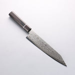 Seisuke AUS10 Mirror Crossed Kiritsuke Gyuto 210mm Black Pakka wood Handle - Japannywholesale