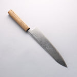 Seisuke Nami AUS10 Mirrored Finish Damascus Gyuto 240mm Oak Handle - Japannywholesale