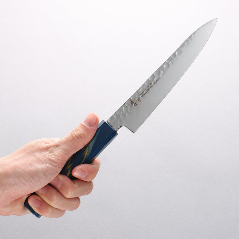 Sakai Takayuki VG10 33 Layer Damascus Petty-Utility 150mm Live oak Lacquered (Saiseki) Handle - Japannywholesale