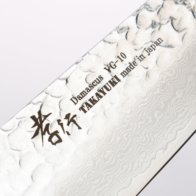 Sakai Takayuki VG10 33 Layer Damascus Kiritsuke Santoku 160mm Ebony(6 sided teardrop) Handle - Japannywholesale