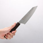 Sakai Takayuki VG10 33 Layer Damascus Kiritsuke Santoku 160mm Ebony(6 sided teardrop) Handle - Japannywholesale