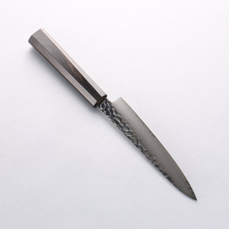 Sakai Takayuki VG10 33 Layer Damascus Petty-Utility 150mm Ebony(6 sided teardrop) Handle - Japannywholesale