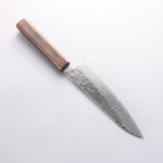 Seisuke Stainless Steel 440C Hammered Damascus Migaki Finished Gyuto 180mm Oak Handle - Japannywholesale