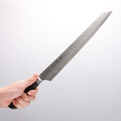 Sakai Takayuki VG10 33 Layer Damascus Kiritsuke Yanagiba 270mm Desert Ironwood(Sugihara model) Handle - Japannywholesale
