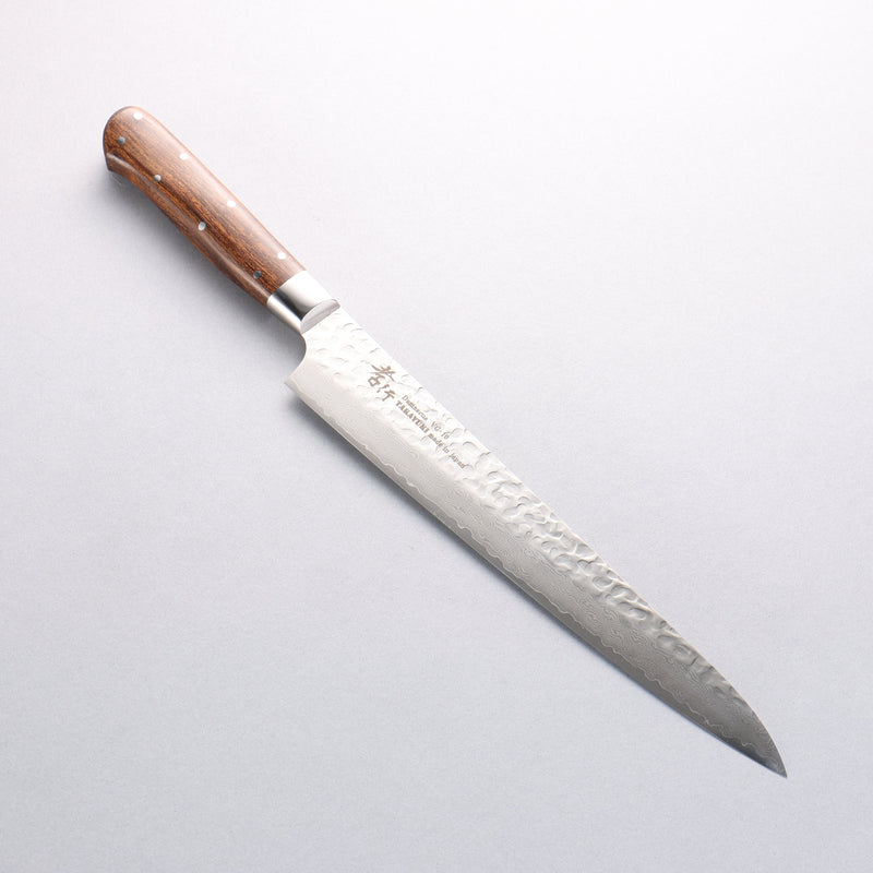 Sakai Takayuki VG10 33 Layer Damascus Sujihiki 240mm Desert Ironwood(Sugihara model) Handle - Japannywholesale
