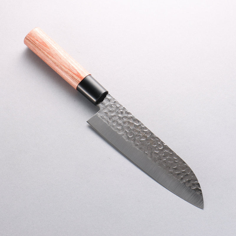 Kanetsune DSR-1K6 Hammered Santoku 165mm Red Pakka wood Handle - Japannywholesale