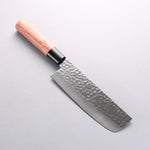 Kanetsune DSR-1K6 Hammered Nakiri 165mm Red Pakka wood Handle - Japannywholesale