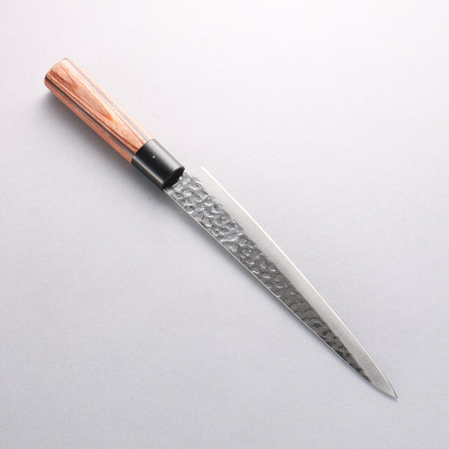 Kanetsune DSR-1K6 Hammered Sujihiki 210mm Red Pakka wood Handle - Japannywholesale