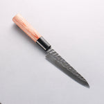 Kanetsune DSR-1K6 Hammered Petty-Utility 120mm Red Pakka wood Handle - Japannywholesale