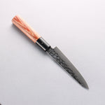 Kanetsune DSR-1K6 Hammered Petty-Utility 120mm Red Pakka wood Handle - Japannywholesale