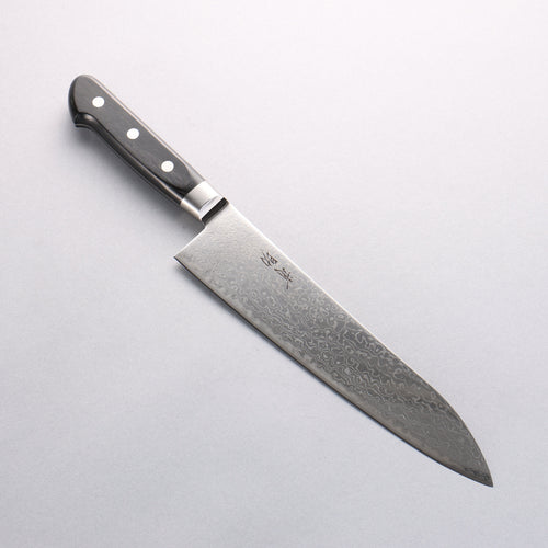 Seisuke Kagami2 AUS10 Mirrored Finish Damascus Gyuto 210mm Black Pakka wood Handle - Japannywholesale