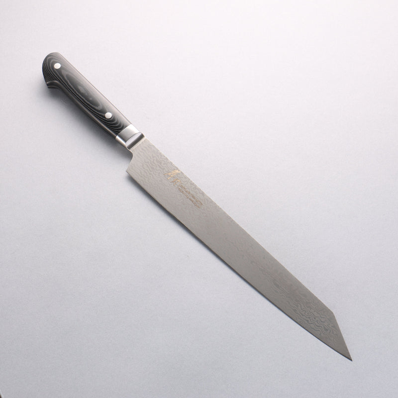 Sakai Takayuki Coreless Damascus Kengata Yanagiba 260mm Black Micarta Handle - Japannywholesale