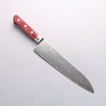 Seisuke Nami AUS10 Mirrored Finish Damascus Gyuto 210mm Red Pakka wood Handle - Japannywholesale
