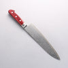 Seisuke Nami AUS10 Mirrored Finish Damascus Gyuto 210mm Red Pakka wood Handle - Japannywholesale