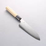 Kikuzuki Silver Steel No.3 Bokashi Santoku 180mm Magnolia Handle - Japannywholesale