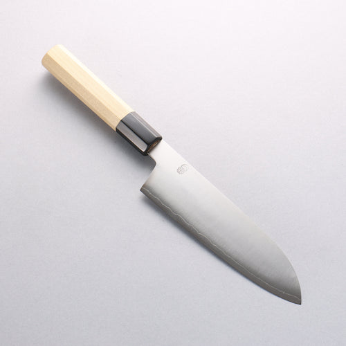 Kikuzuki Silver Steel No.3 Bokashi Santoku 180mm Magnolia Handle - Japannywholesale