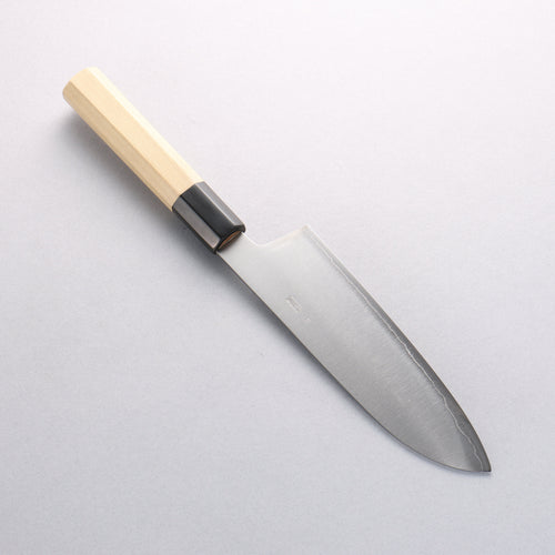 Kikuzuki Silver Steel No.3 Bokashi Santoku 180mm Magnolia Handle - Japannywholesale