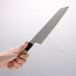 Kikuzuki Silver Steel No.3 Bokashi Kiritsuke Gyuto 210mm Magnolia Handle - Japannywholesale