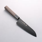 Sakai Takayuki Kurokage VG10 Hammered Teflon Coating Kiritsuke Santoku 160mm Burnt Oak Handle - Japannywholesale