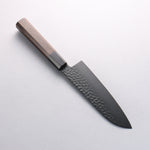 Sakai Takayuki Kurokage VG10 Hammered Teflon Coating Kiritsuke Santoku 160mm Burnt Oak Handle - Japannywholesale