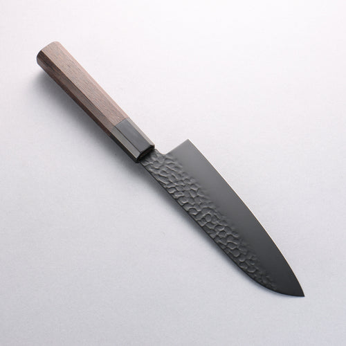 Sakai Takayuki Kurokage VG10 Hammered Teflon Coating Kiritsuke Santoku 160mm Burnt Oak Handle - Japannywholesale