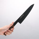 Sakai Takayuki Kurokage VG10 Hammered Teflon Coating Gyuto 210mm Wenge Handle - Japannywholesale