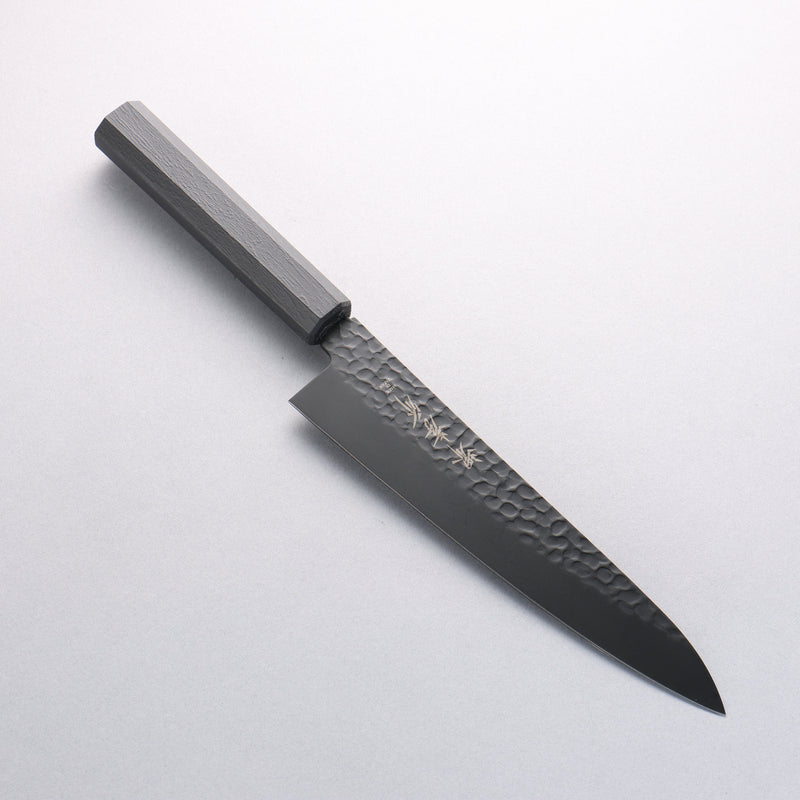 Sakai Takayuki Kurokage VG10 Hammered Teflon Coating Gyuto 210mm Black Lacquered Handle - Japannywholesale