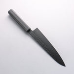 Sakai Takayuki Kurokage VG10 Hammered Teflon Coating Gyuto 210mm Black Lacquered Handle - Japannywholesale