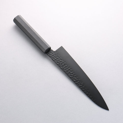 Sakai Takayuki Kurokage VG10 Hammered Teflon Coating Gyuto 210mm Black Lacquered Handle - Japannywholesale