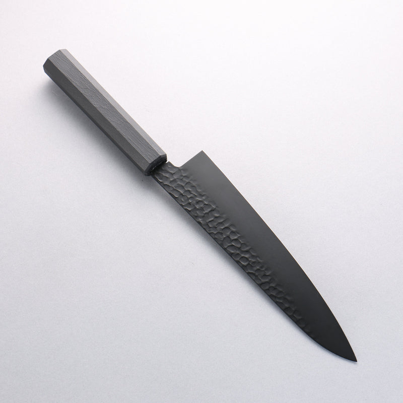 Sakai Takayuki Kurokage VG10 Hammered Teflon Coating Gyuto 210mm Black Lacquered Handle - Japannywholesale