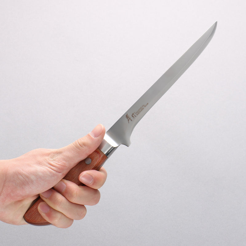 Sakai Takayuki VG5 Boning Japanese Knife 160mm Brown Pakka wood Handle - Japannywholesale