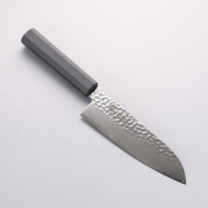 Sakai Takayuki Nanairo VG10 33 Layer Santoku 180mm ABS resin(Black Lacquered) Handle - Japannywholesale