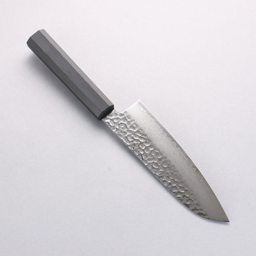 Sakai Takayuki Nanairo VG10 33 Layer Santoku 180mm ABS resin(Black Lacquered) Handle - Japannywholesale