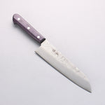 Seisuke Budou Silver Steel No.3 Nashiji Santoku 180mm Purple Pakka wood Handle - Japannywholesale