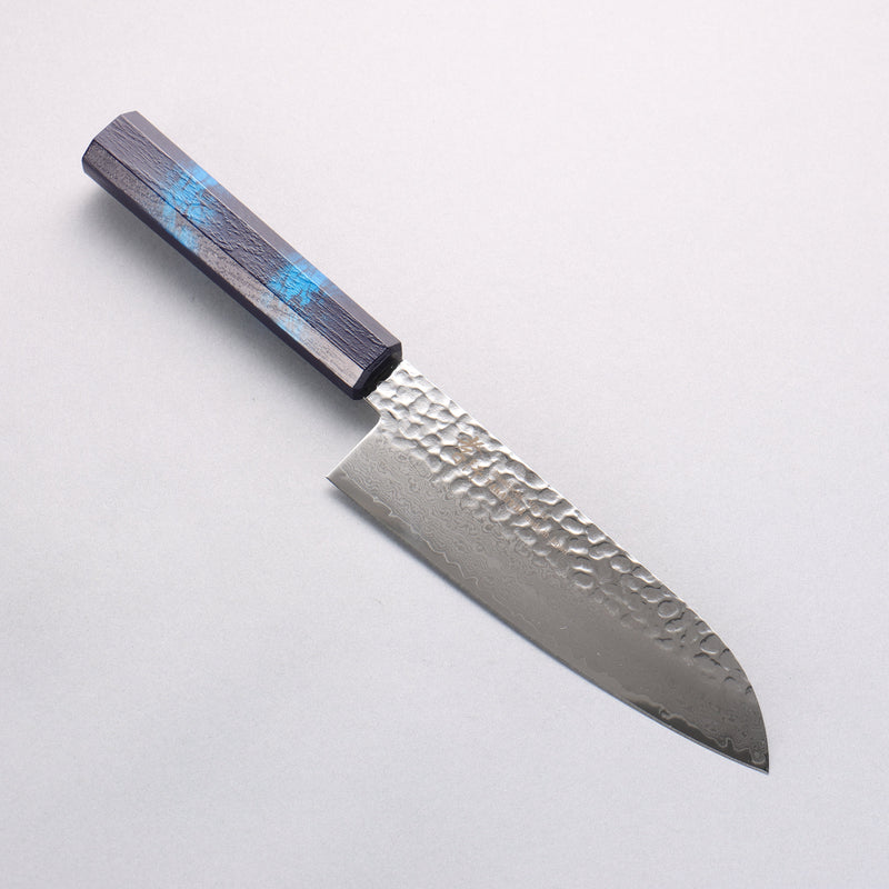 Sakai Takayuki Nanairo VG10 33 Layer Santoku 180mm ABS resin(Turquoise tortoiseshell) Handle - Japannywholesale